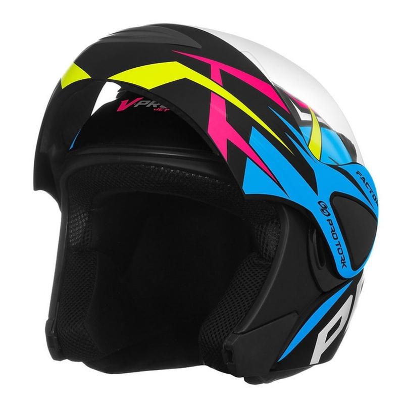 Capacete V-PRO Jet Factor Fosco tamanho 60 CAP-903AZF - Pro Tork